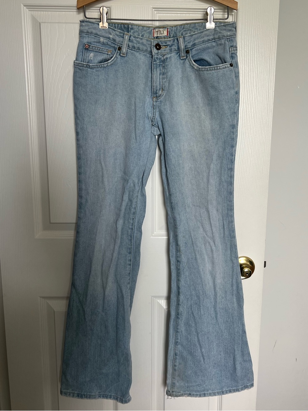 Vintage Y2K Tilt Low Rise Flare Jeans